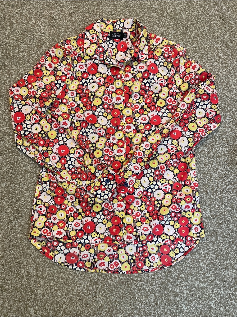 Kate Spade Saturday Floral Button Down Shirt